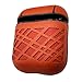 Produktbild Felicy Leder Kopfhörer Ladegerät Schutzhülle mit Karabiner für Apple AirPods 1/2 (Orange)