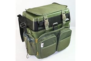NGT Seat Box Seat Box Fishing Tackle Box with Canvas Backpack Cover