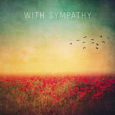 Artistic Greeting Card (ALM4072) - Sympathy - Field of Poppies - Almanac Gallery Range