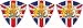 Produktbild 3x Mini 4,8x5 cm Auto Aufkleber Wappen von Grossbritannien Union Jack UK Sticker Motorrad Fahrrad Bike