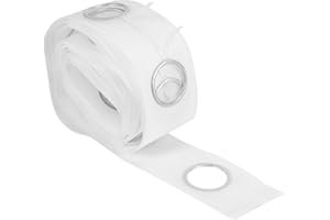 Wisboey de de Ojal de 5M 40 Anillos Accesorios Costura Cortinas de Plata Persianas