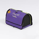 BRAVE PAWS Perdeli Flybag Plastik Yırtılmaz Fileli Kedi Ve K&ouml;pek Taşıma &Ccedil;antası Havayolu &Ccedil;antası Yıkanabilir (Mor)