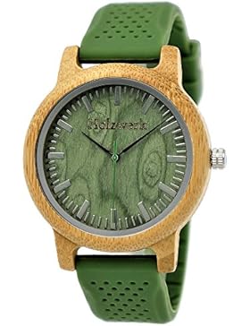 Handgefertigte Holzwerk Germany® Designer Unisex Uhr Herren-Uhr Damen-Uhr Öko Natur Vegan Holz-Uhr Armband-Uhr...