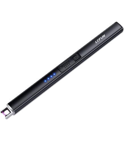 HOSPAOP USB-Ladebares Lichtbogen-Stabfeuerzeug, 3er Set – Winddicht & Sicher Mit 360°-Drehgelenk Für Kerzen, Grill & Camping