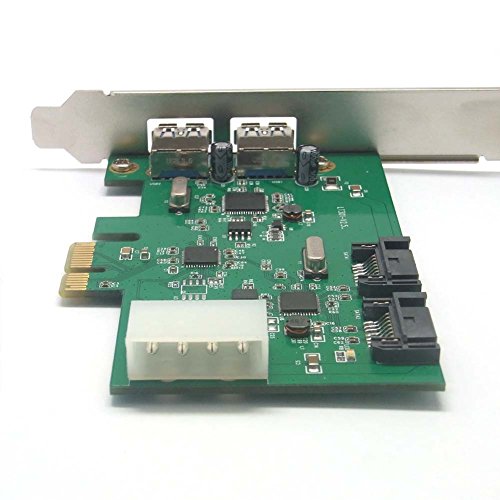 SIENOC USB 3.0 + SATA III 6 Gbit S v2.0 PCI Express x1 Slot-Controller-Karte+SATA Power - 4