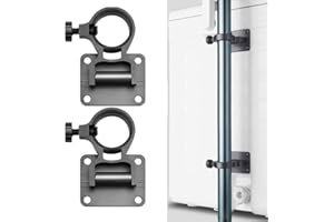 OKUYAN 2PCS Wall Mounted Fishing Umbrella Holder - Aluminum Alloy Bracket for Fishing Box, Foldable Parasol Clamp - Boat Rod Holders for Outdoor Balcony Patio