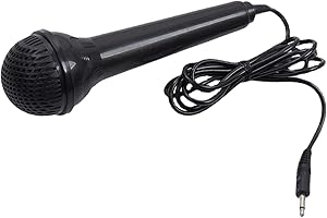 Amagogo Microfono 3,5 Mm Nero Microfono Palmare per Pianoforte Elettronico Karaoke Laptop