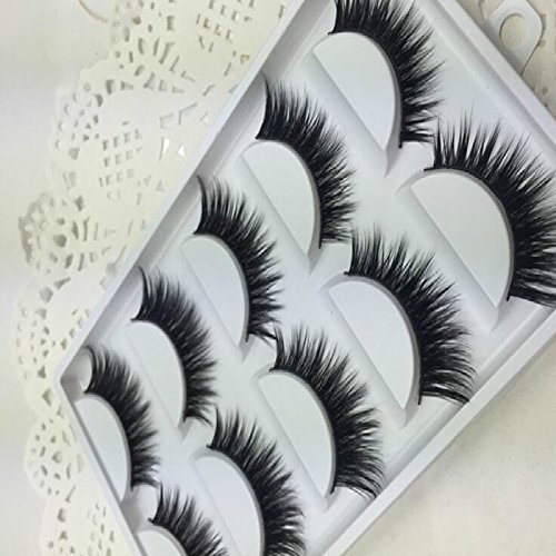 5x Demarkt Künstliche Wimpern falsche Wimpern Echthaarwimpern weich Verlängerung - 7