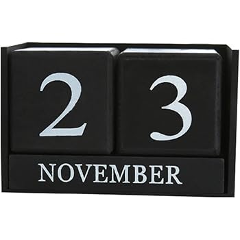 symboat Vintage Holz Büro Ewiger Kalender Block 82168 Büro Permanent