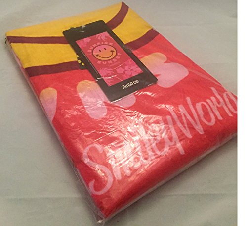 Handtuch Badehandtuch Strandtuch Hawaii Smiley in rot gelb 75x150cm • Badetuch • Handtuch - 2
