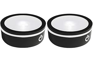 EUSTUMA Présentoir Rond Antidérapant à Base De Lumière LED pour Art De Boule De Verre en Cristal 3D avec Interrupteur Tactile Sensible, Affichage De Couleurs Multiples, Décoration De Fête De Vacances