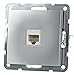 Produktbild LAN Steckdose, RJ-45, silber (LAN Steckdose, Kunststoff silber)