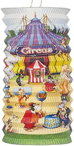 Kogler 1 Piece Circus Flame Retardant Lantern in Bag, Cardboard, Paper, Multi-Colour, 30 x 15 x 25 cm