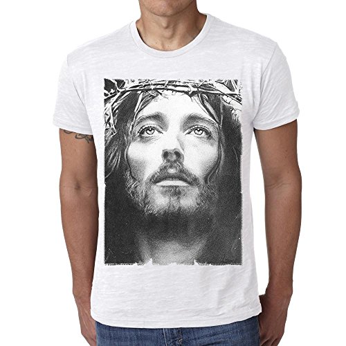 One in the City Jesus Christ: Men's T-Shirt Celebrity Star, Blanc, XL