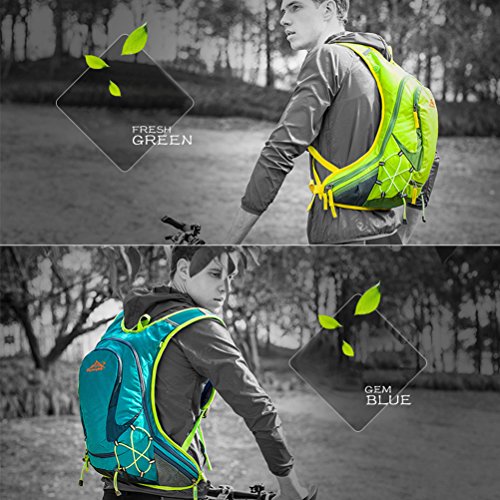 SHTH Wasserdicht Fahrrad Schulter Rucksack Wasser Reisetasche Ultralight für Radsport Outdoor Reiten Bergsteigen Hydration ,44*25*10cm,15L - 4