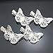 Veewon 2pcs Fashion Golden Butterfly Hair Clip Hair Accessories Bride Headwear Hair Clips (Silver)