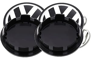 MOPQMKT 4 Pièces Cache de Roue et Auto Porte - clés, Cache Moyeu, Auto Cache Moyeux, Enjoliveurs Centre de Roue de Voiture, Enjoliveurs de Roue, Kit de Cache-moyeux, pour Décorer, Noir (65 Mm)