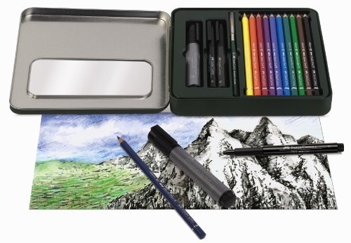 Faber-Castell 117540 – Metalletui mit 10 Albrecht Dürer Aquarellstiften, 2 Pitt Artist Pens + 1 Big Brush - 5