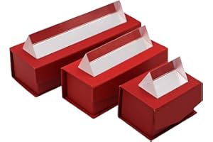 MYB Supplies MUYIRTED Triangular Prism 5CM 10CM 15CM, Photography Prism Triangular Crystal Optical Glass Set, Glass Prisms for Science Teaching Light Spectrum Physics - Optical Prism Gift for Kids