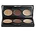 Eyebrow Powder Kit Brown-DiChi 3 Color Eyebrow Palette Makeup Shading Kit with Angled Brush & Mirror and 4 Pcs Eyebrow Stencils