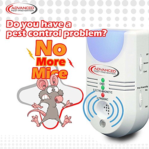 Ultraschall Schädlingsbekämpfung, Elektronisch, 6 in 1, EU-Stecker, Biologische Schädlingsbekämpfung für Haus und Wohnung, Bekämpft Mäuse, Maus,Nagetiere, Spinnen, Ameisen, Motten, Insekten & mehr, Elektromagnetisch & Ionisch, Eingebautes Nachtlicht, Einfach Einstecken für die Insektenabwehr, Haustier- & Kindersicher Verhinderung - 5