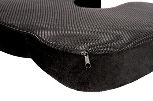 Cush Comfort Rutschfestes Memory-Schaum Sitzkissen – Sitzauflage fördert die Wirbelsäulen Ausrichtung und lindert Rückenschmerzen beim Sitzen - 9