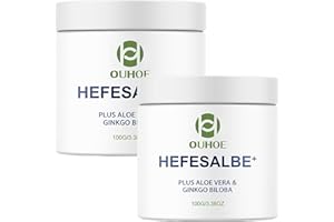 FENGLEAS Hefesalbe, 100ml Hefesalbe Mit Dem Plus An Aloe Vera & Ginkgo Biloba & Glycerin, Natürliche Hefecreme, Bei Reibeisenhaut & Trockener Haut, Erfrischend Und Entspannend (2 PCS)