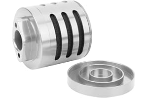 DILWE RC Car Air Filter, Aluminum Aloy Air Filter for RC 1:5 Scale HPI Baja KM Rovan AF-T RC Model Car(Silver)