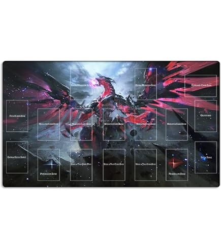 Tappetino da gioco con zone per MTG Magic The Gathering, 61 x 35,6 cm con cuciture TCG tappetino da gioco Commander tappetino da gioco da tavolo in gomma liscia tappetino da tavolo