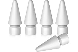 ‎MMOBIEL MMOBIEL Końcówki Rysika Wymienne Kompatybilne z Apple Pencil 1. & 2. Gen/USB-C/Pro - 5 Sztuki - Wkłady iPencil Wymiennymi Końcówkami Kompatybilne z Apple Pencil - Bardzo Czułe Końcówki iPencil - Białe