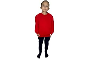 LUXE DIVA Kids Sweatshirt Boys and Girls Pullover Jumper Unisex Long Sleeve T-Shirts Tops Spring Autumn Solid Color Casual Sweater for 3-15 Years