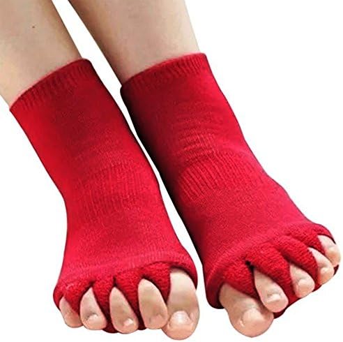 edgeam Wellness Unisex Toe Socks Toe Toe Spreader Holder Flip Flops PEDICURE FOOT MASSAGE Health red