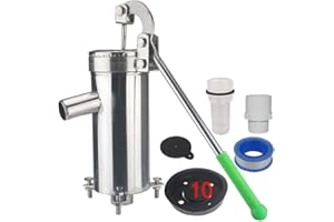 FHUDJK3 Puits d'eau pressurisé Pompe manuelle Pompe à eau de ménage Pompe de puits Tête de pompe à amorçage automatique Pompe à main en acier inoxydable Estampage de culbuteur Culbuteur en acier inoxydable