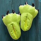 DEED Claw Zapatos Unisex Pijamas Plush One Piece Cosplay Animal Traje Zapatos a Juego,Verde...