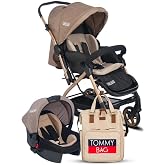 TommyBaby Cool Bebek Arabası &Ccedil;İft Y&ouml;nl&uuml; Bebek Aarabası Puset &Ccedil;anta Bebek &Ccedil;anta Kahverengi