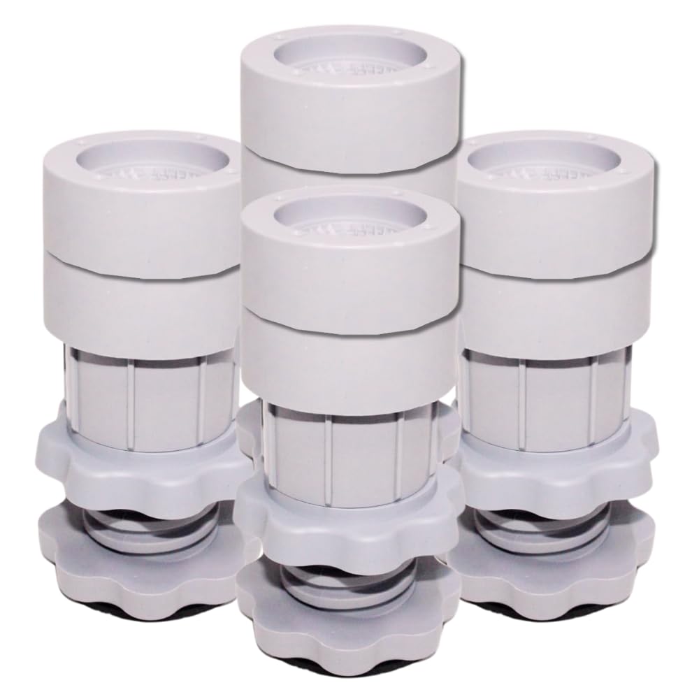 Fox Premium Ultra Adjustable Height Anti Vibration Foot Pads | Load Capacity: 500 KG | Washing Machine, Refrigerator, Furniture | No Noise, Max Stability, Easy Cleaning (Pack of 4)