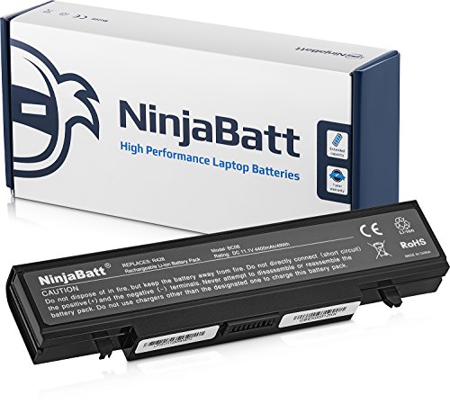 NinjaBatt Batería para Samsung AA-PB9NC6B AA-PB9NS6B AA-PB9NC6W AA-PB9MC6W NP300E5A AA-PB9MC6B P410 AA-PB9NS6W R580 R540 NP300V5A R505 Q210 - Alto Rendimiento [6 Celdas/4400mAh/49wh]