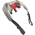 Lasolest Cordless Neck Back Massager - Shiatsu Extended Nodes Massager Tools with Heat, Rechargeable Deep Tissue 6D Kneading Massage Machine for Shoulder, Leg, Muscle Pain Relief (Beige)