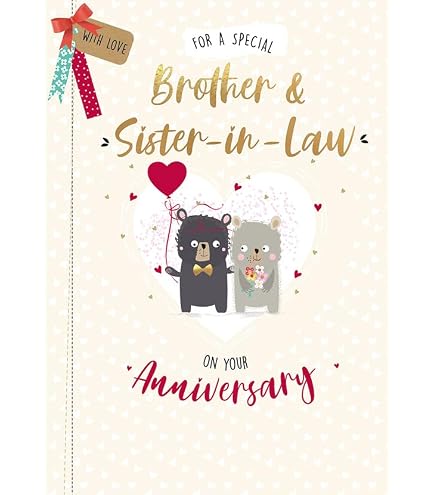 Hochzeitskarte Für Schwester & Schwager – „Special Sister And Brother-in-Law“, Mit Hunde-Design, Glitzer & Geprägt