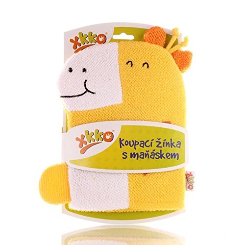 Pure Cotton Fun Animal Shaped Kids and Baby Bath Glove (Giraffe)