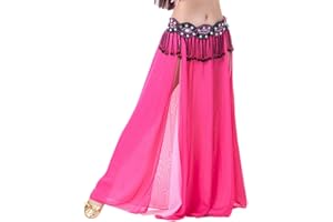 DAIHAN Falda De Danza del Vientre De Gasa Mujeres Falda De Profesional Oriental Árabe