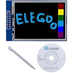 ELEGOO UNO R3 Pantalla Táctil TFT DE 2,8 Pulgadas con Tarjeta SD con Todos Los Datos Técnicos en CD para Arduino UNO R3