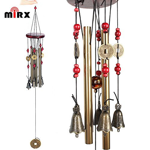 Wind Chimes MIRX Bronze Metall Chimes 4 Röhren 5 Glocken 60 cm lang ca. - 3