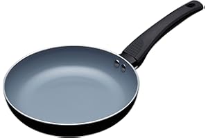 MASTER CLASS MasterClass MCFPCER20 ekologiczna patelnia indukcyjna ze zdrowszą ceramiką, nieprzywierająca, mała, aluminiowa/żelazna, czarna/niebieska, 20 cm