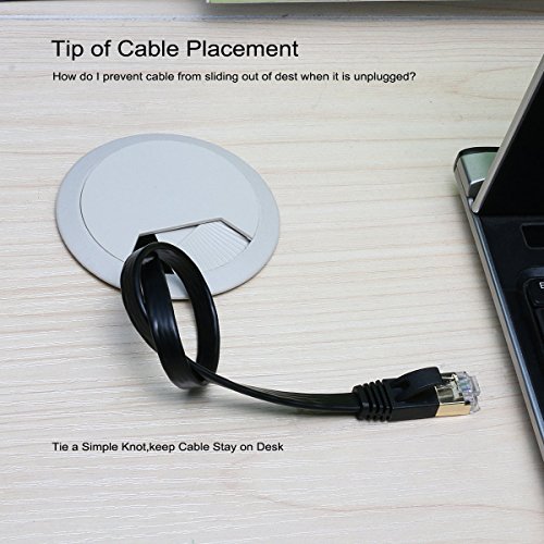 ULTRICS® Cat7 Ethernet Kabel, 10M High Speed Computer Router Netzwerk Flach LAN-Kabel mit professionellen vergoldeten Kopfstecker STP DrŠhte CAT 7 RJ45 Internet Netzwerk Modem Kabel – 1M - 4
