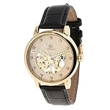 perfk mechanische Automatik Armbanduhr Herren Damen Uhr Armband Analog Automatikuhr Herrenuhr Damenuhr Unisex - Gold