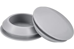 QUARKZMAN 4 Piezas Tapones de Silicona, Tapones Redondos de Bloqueo a Presión para Agujeros de 30-33mm, Tapones de Agujero Impermeables para Tubos de Metal, Gris