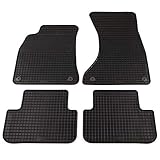 Farbe: Schwarz vidaXL 4X Gummi Fußmatten für Audi A4 (B8) A5 Sportback Automatten Autoteppich