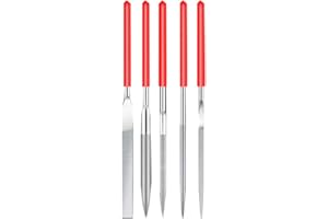 WeddHuis Set di 5 Pezzi Mini Lime e Raspe Diamantate, Utensili Professionali per Lavoro di Ceramica/Terracotta/Metallo, Strumenti Per La Scultura In Legno, Raspa, Lima per Legno, Set Utensili Lavoro
