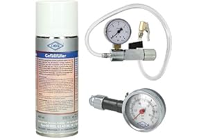 GENERISCH OEG Gefäßfüller SET inkl. Adapter mit Manometer & Vordruckprüfer für Ausdehnungsgefäße (1x Gefäßfüller inkl. Adapter & Vordruckpr. analog)